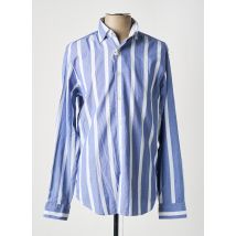 FIL NOIR - Chemise manches longues bleu en coton - Homme - Taille M - Modz