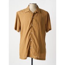 SELECTED - Chemise manches courtes beige en tencel - Homme - Taille L - Modz