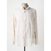 GANT - Chemise manches longues beige en lin - Homme - Taille XXL - Modz