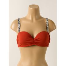 EMPREINTE - Haut de maillot de bain orange en polyester - Femme - Taille 80D - Modz