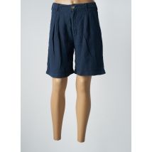 MAISON HOTEL - Bermuda bleu en lin - Femme - Taille 40 - Modz