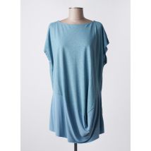 OZAI N KU - Tunique manches courtes bleu en lin - Femme - Taille 42 - Modz