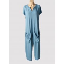 OZAI N KU - Combi-pantalon bleu en lin - Femme - Taille 38 - Modz