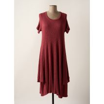 LUUKAA - Robe mi-longue rose en viscose - Femme - Taille 40 - Modz