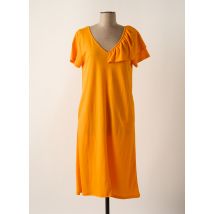 SCORZZO - Robe mi-longue orange en viscose - Femme - Taille 38 - Modz