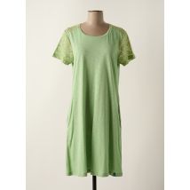 TRANQUILLO - Robe mi-longue vert en coton - Femme - Taille 40 - Modz