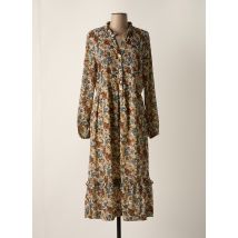 C'EST BEAU LA VIE - Robe mi-longue marron en polyester - Femme - Taille 40 - Modz