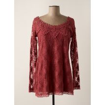 MAIS IL EST OU LE SOLEIL - Tunique manches longues rose en coton - Femme - Taille 40 - Modz