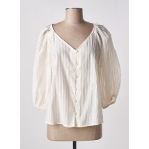 DES PETITS HAUTS - Chemisier beige en coton - Femme - Taille 40 - Modz