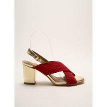 I.CODE (By IKKS) - Sandales/Nu pieds rouge en cuir - Femme - Taille 37 - Modz
