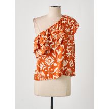 CHARLIOR - Blouse orange en viscose - Femme - Taille 36 - Modz