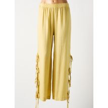INTUITION - Pantalon large jaune en lin - Femme - Taille TU - Modz