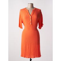 CANAT - Robe mi-longue orange en viscose - Femme - Taille 40 - Modz