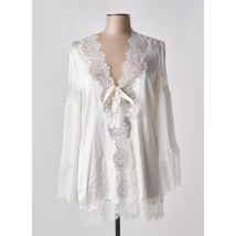 MARJOLAINE - Déshabillé blanc en soie - Femme - Taille 42 - Modz