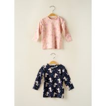 NAME IT - T-shirt rose en coton - Fille - Taille TU - Modz