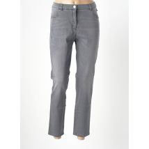 ADELINA BY SCHEITER - Jeans coupe slim gris en coton - Femme - Taille 48 - Modz