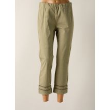 STEHMANN - Pantalon 7/8 vert en coton - Femme - Taille 40 - Modz