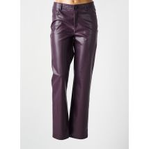 B.YOUNG - Pantalon droit violet en polyurethane - Femme - Taille 38 - Modz