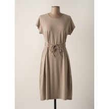SAINT CHARLES - Robe mi-longue marron en coton - Femme - Taille 42 - Modz