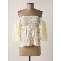 YES.ZEE - Top beige en coton - Femme - Taille 36 - Modz