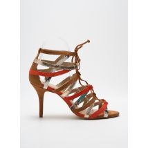 SAN MARINA - Sandales/Nu pieds orange en cuir - Femme - Taille 39 - Modz