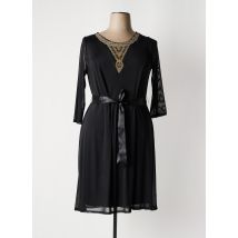 CARISAL - Robe mi-longue noir en polyester - Femme - Taille 46 - Modz