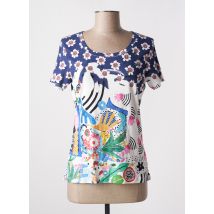 KALISSON - T-shirt bleu en coton - Femme - Taille 40 - Modz
