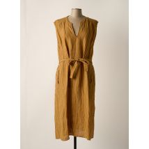 INDI & COLD - Robe longue marron en lin - Femme - Taille 42 - Modz