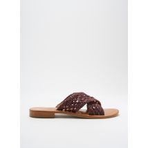 COULEUR POURPRE - Mules/Sabots violet en cuir - Femme - Taille 40 - Modz