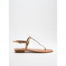 COULEUR POURPRE - Tongs or en cuir - Femme - Taille 37 - Modz