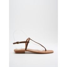 COULEUR POURPRE - Tongs marron en cuir - Femme - Taille 39 - Modz