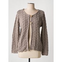 OMC - Gilet manches longues marron en coton - Femme - Taille 38 - Modz