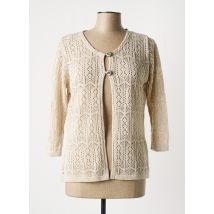OMC - Gilet manches longues beige en viscose - Femme - Taille 42 - Modz