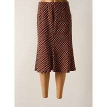 TELMAIL - Jupe mi-longue marron en polyester - Femme - Taille 56 - Modz