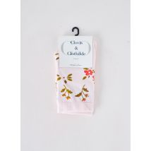 CLOVIS & CLOTHILDE - Chaussettes rose en coton - Femme - Taille 35 - Modz