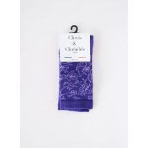 CLOVIS & CLOTHILDE - Chaussettes violet en coton - Femme - Taille 35 - Modz