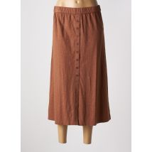 YERSE - Jupe longue marron en coton - Femme - Taille 38 - Modz