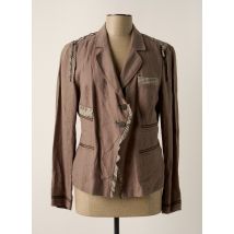 O.K.S - Blazer marron en lin - Femme - Taille 44 - Modz
