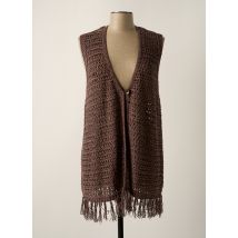 OLSEN - Gilet sans manche marron en coton - Femme - Taille 44 - Modz