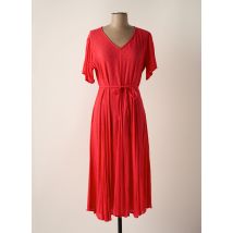 ORIENTIQUE NATURALLY - Robe mi-longue rose en viscose - Femme - Taille 36 - Modz