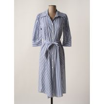 ARTIGLI - Robe mi-longue bleu en coton - Femme - Taille 36 - Modz