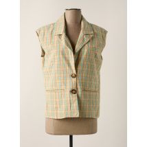 CHARLIE JOE - Blazer beige en coton - Femme - Taille 34 - Modz