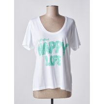 HAPPY - T-shirt blanc en coton - Femme - Taille 36 - Modz