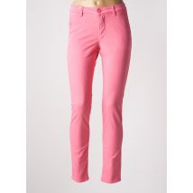HAPPY - Pantalon chino rose fonce en coton - Femme - Taille W32 - Modz