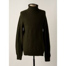 SELECTED - Pull col roulé vert en coton - Homme - Taille S - Modz