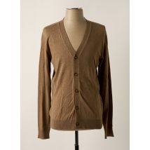 SELECTED - Gilet manches longues marron en coton - Homme - Taille S - Modz