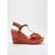 CRÉATIS - Sandales/Nu pieds rouge en cuir - Femme - Taille 37 - Modz