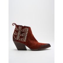 ELENA IACHI - Bottines/Boots orange en cuir - Femme - Taille TU - Modz