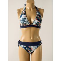 LAGON BLEU - Maillot de bain 2 pièces bleu en polyamide - Femme - Taille 40 - Modz