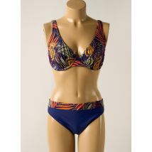LAGON BLEU - Maillot de bain 2 pièces bleu en polyamide - Femme - Taille 40 - Modz